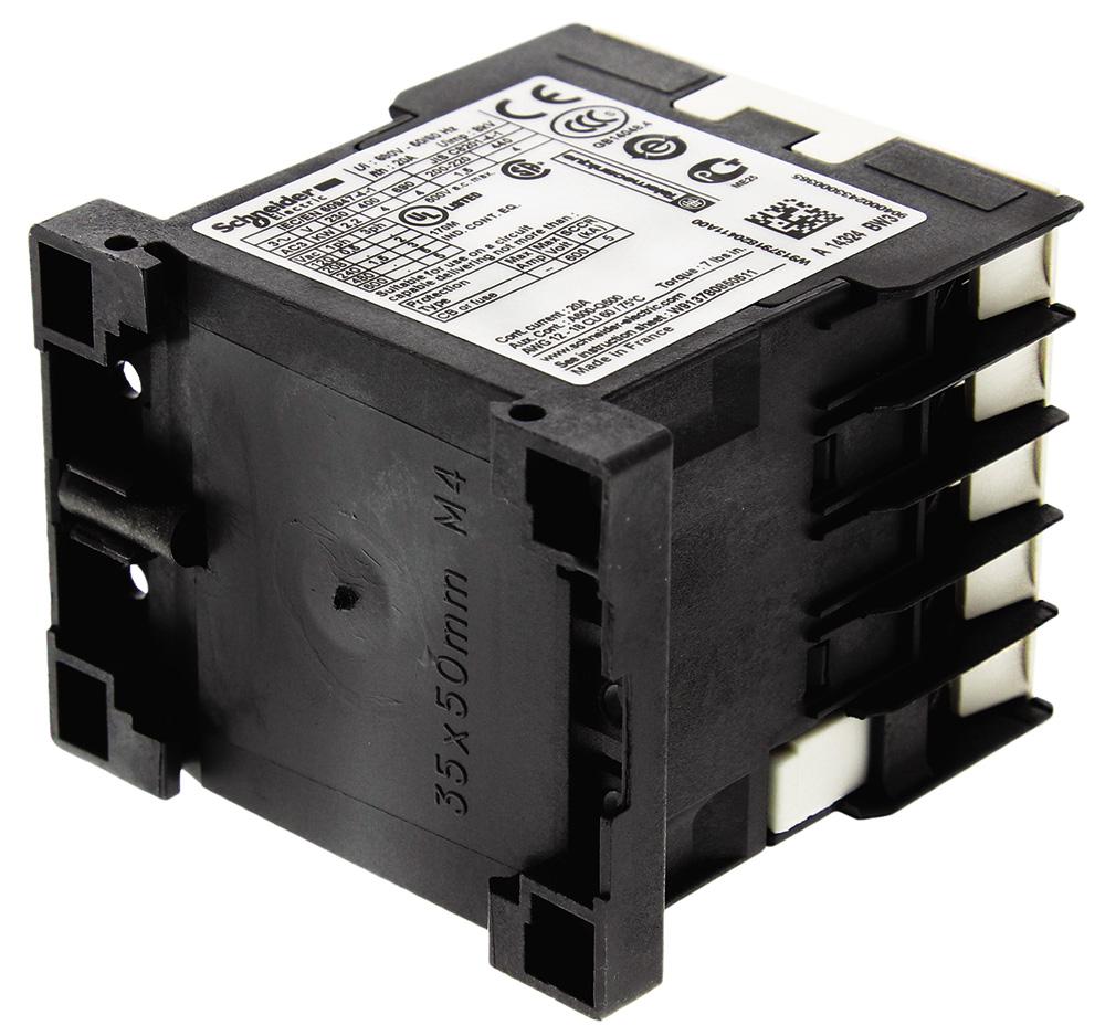 Schneider Electric LP4K Series Contactor, 24 V dc Coil, 4-Pole, 20 A, 4 kW, 4NO, 690 V ac