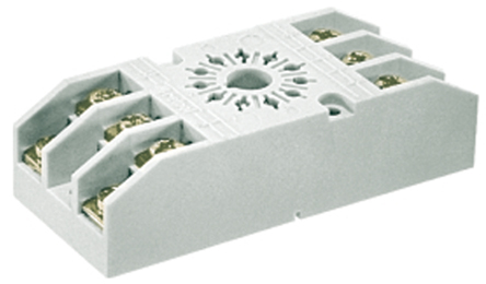 Relpol 11 Pin 300V ac DIN Rail, Panel Mount Relay Socket, for use with R15 Series 3PDT Relay