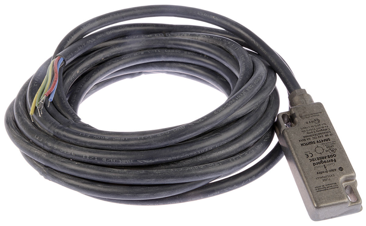Allen Bradley Guardmaster 440N Series Magnetic Non-Contact Safety Switch, 24V dc, Stainless Steel Housing, 2NC, 6m Cable
