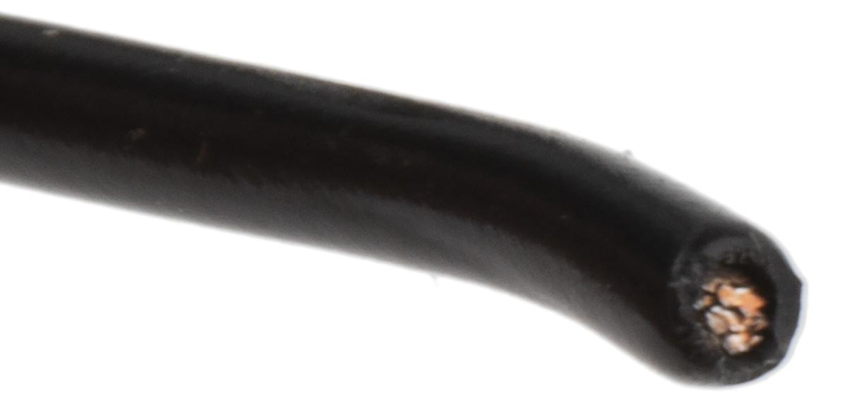 Alpha Wire Hook-up Wire PVC Series Black 0.81 mm² Hook Up Wire, 18 AWG, 16/0.25 mm, 304m, PVC Insulation, 3055 BK001
