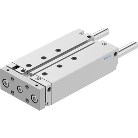 Festo Pneumatic Guided Cylinder - DFM-32-125-B-PPV-A-GF, 32mm Bore, 125mm Stroke, DFM Series, Double Acting