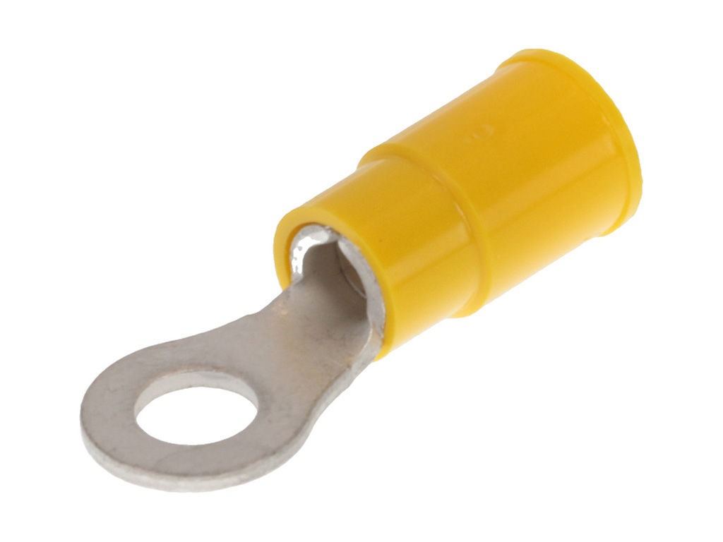 Molex, 19070 Insulated Ring Terminal, 10 (M5) Stud Size, Yellow
