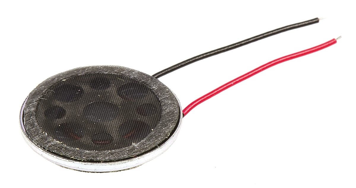 Visaton 50Ω 0.5W Miniature Speaker 16mm Dia. , 24mm Lead Length, 16 (Dia.) x 3.5mm