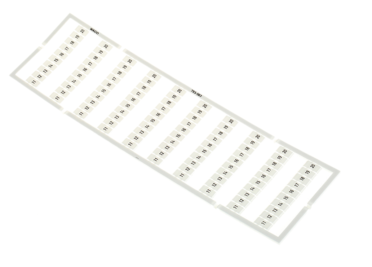 WAGO, 793 Marker Card for use with  for use with Terminal Blocks