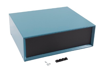 Hammond 1426 Blue, Aluminium & Steel Enclosure, 305 x 254 x 102mm