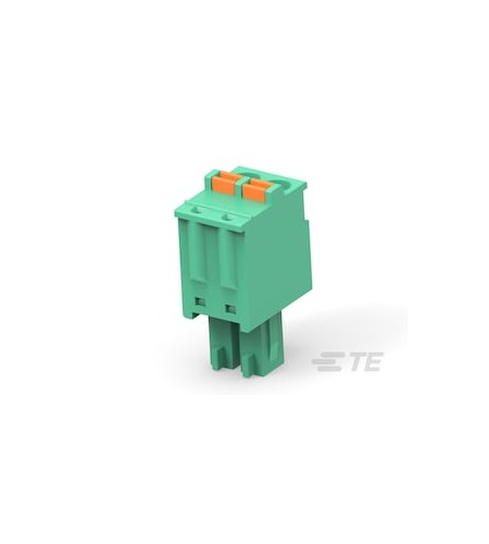 TE Connectivity 2842 Series PCB Terminal Block, 2-Contact, 3.81mm Pitch, Board Mount, 1-Row, Push In Termination