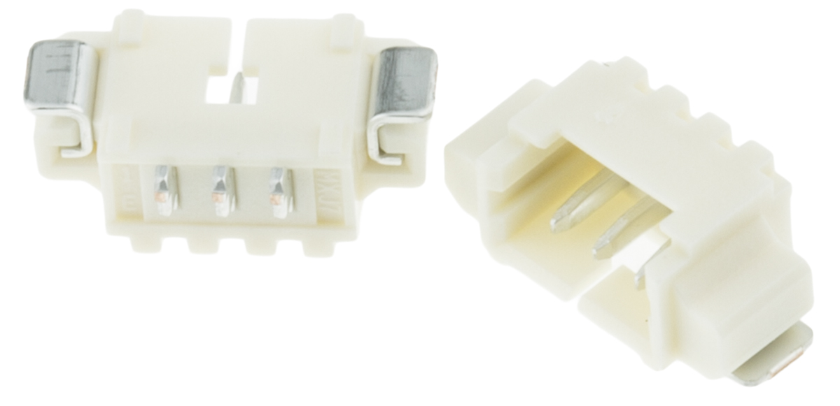 Molex PicoBlade Series Right Angle Surface PCB Header, 3 Contact(s), 1.25 mm Pitch, 1 Row, Shrouded