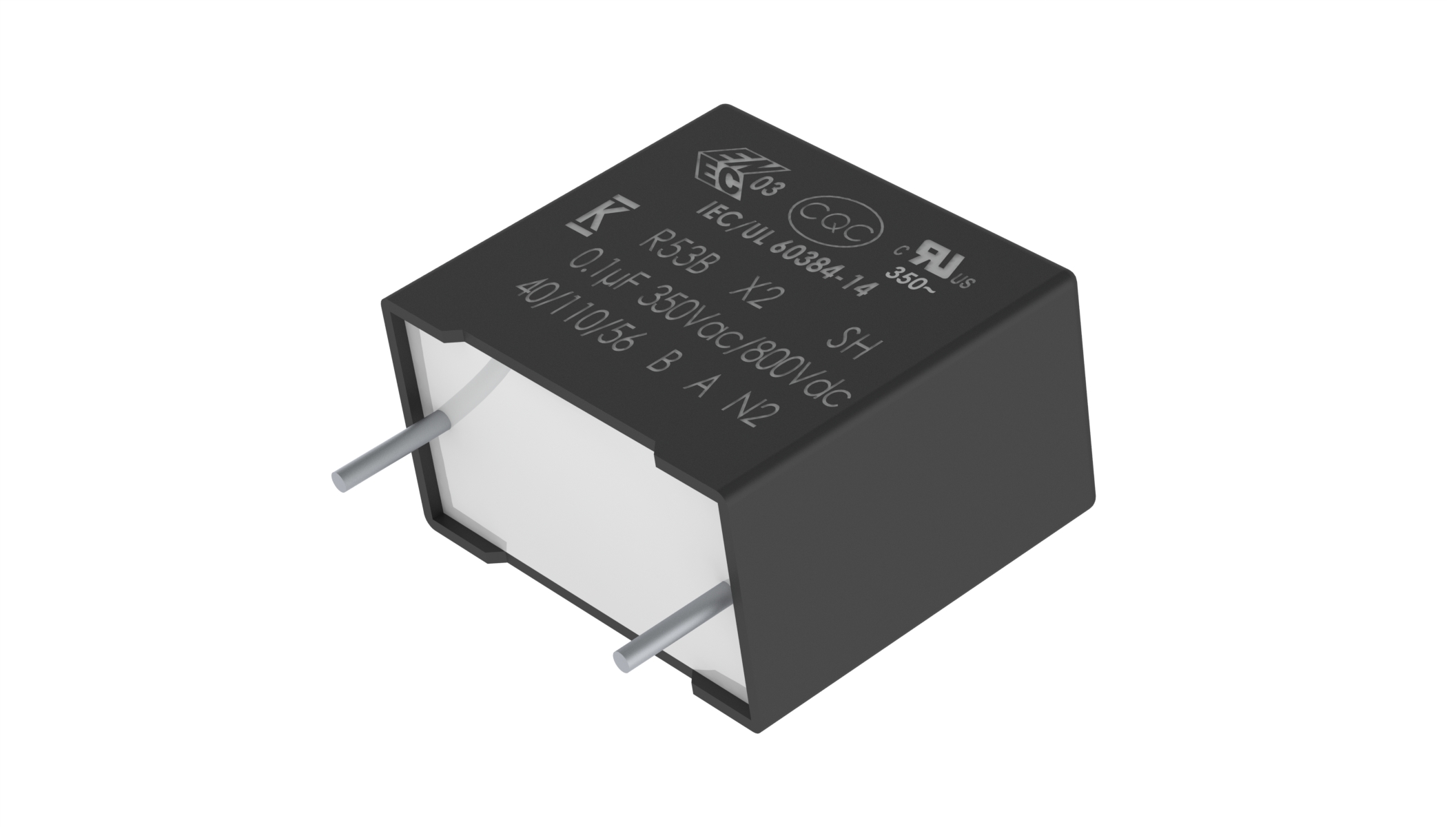 KEMET R53B Film Capacitor, 350V ac, ±20%, 20μF, Through Hole