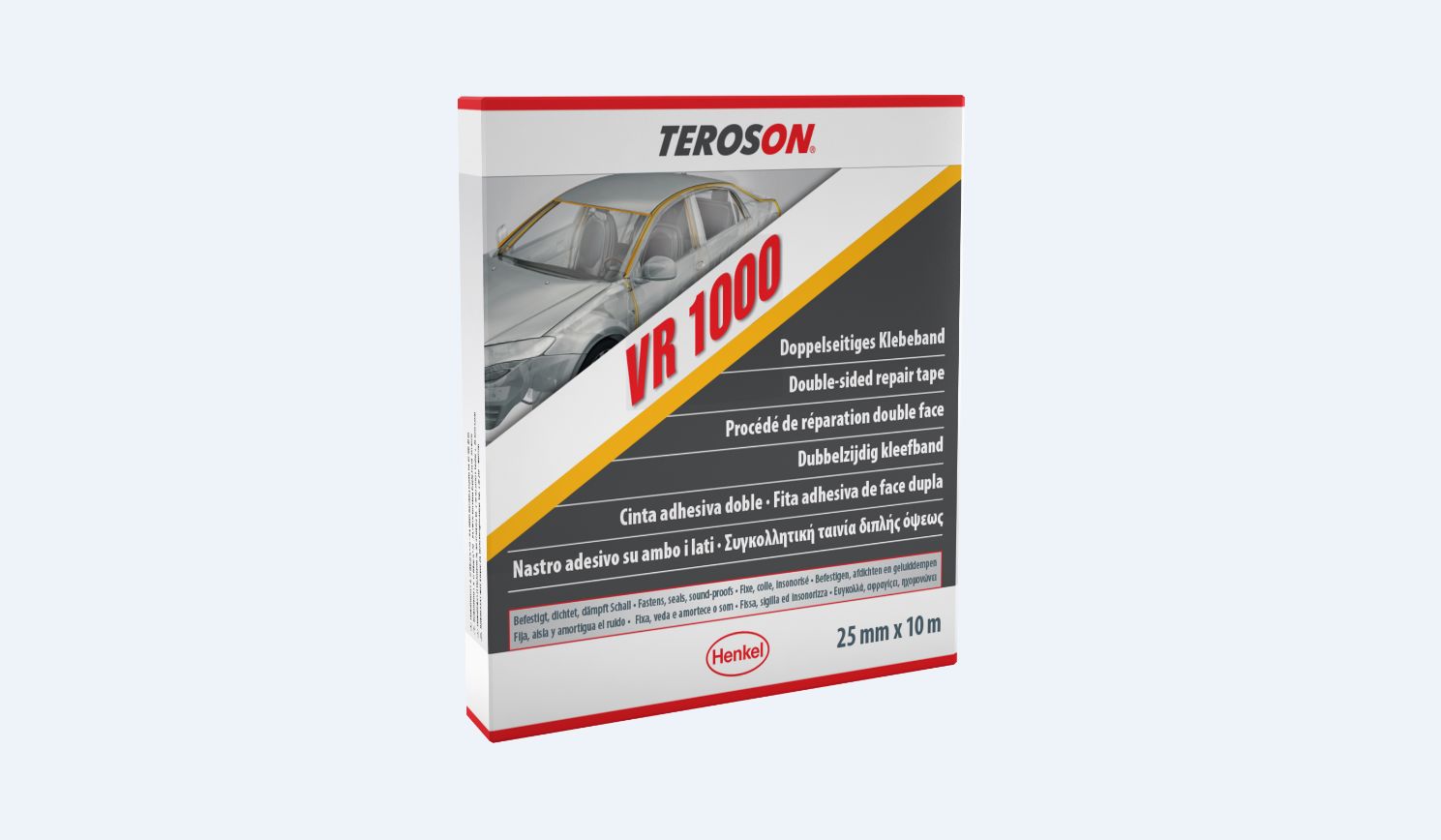 Teroson TEROSON VR 1000 Black Double Sided Foam Tape, 25.0mm x 10.0m
