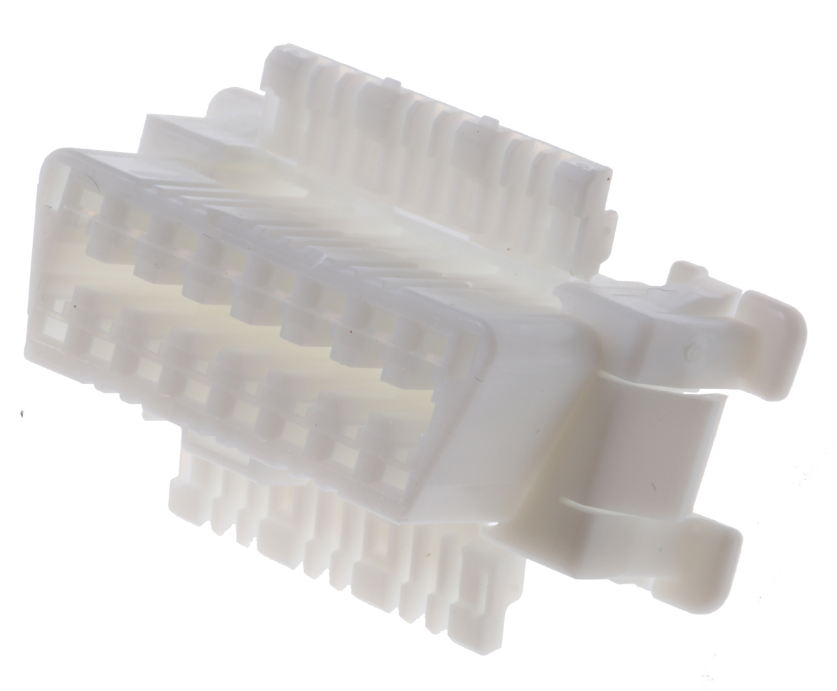 TE Connectivity Automotive Connector Plug White Panel Mount 16 Way 179631-1