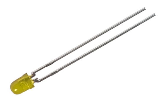 Vishay3 V Yellow LED 3mm Through Hole, TLHY4401