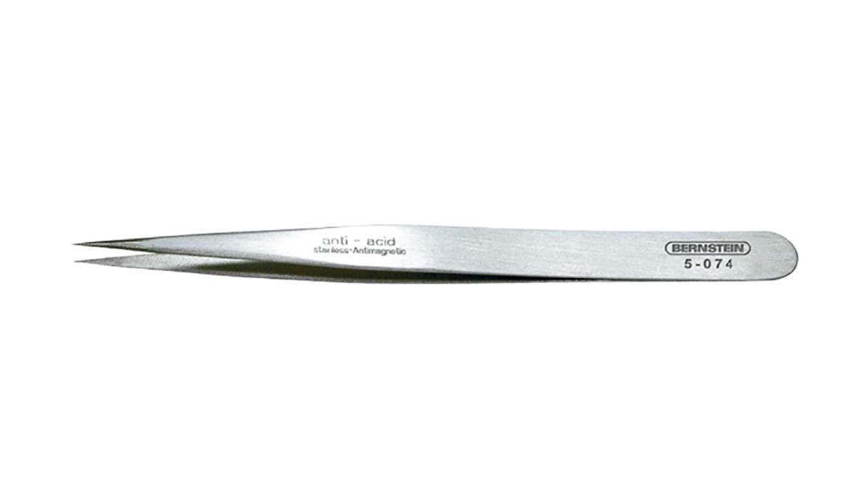 Bernstein 120 mm, Stainless Steel, Pointed, Tweezers