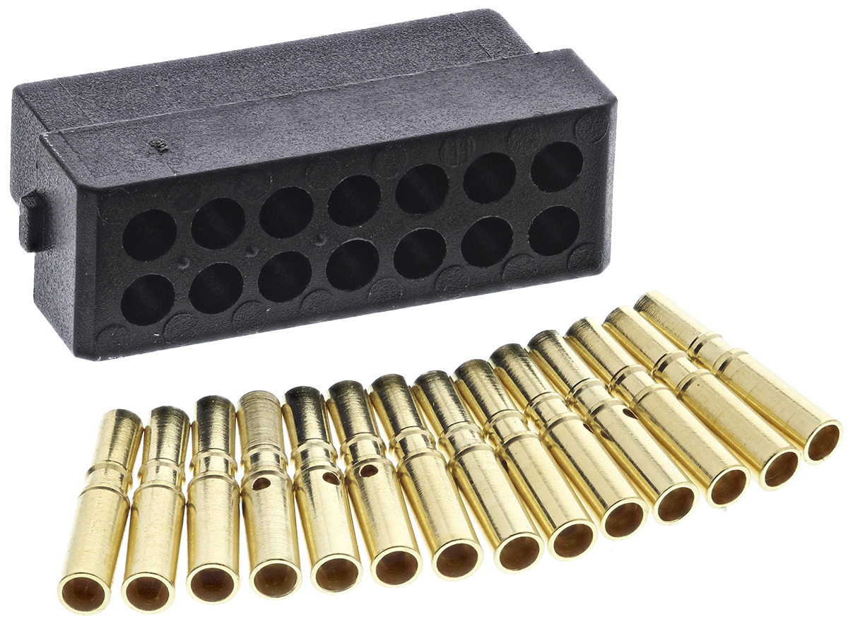 HARWIN Datamate Connector Kit Containing 14 way DIL Female Shell, Crimps