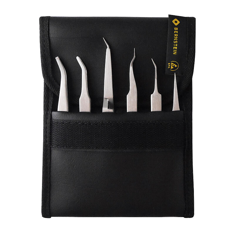 Bernstein 110 mm, 115 mm, 120 mm, Stainless Steel, ESD Tweezer Set