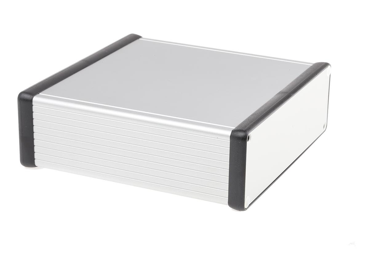 Hammond 1455 Series Silver Anodised Aluminium Enclosure, IP54, Silver Anodized Lid, 160 x 165 x 52mm