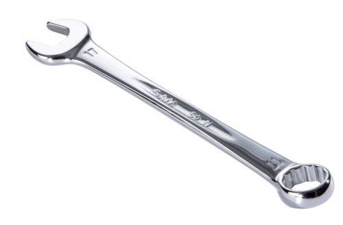 SAM Combination Spanner, 17mm, 43/64in, Metric, Height Safe, Double Ended, 199 mm Overall