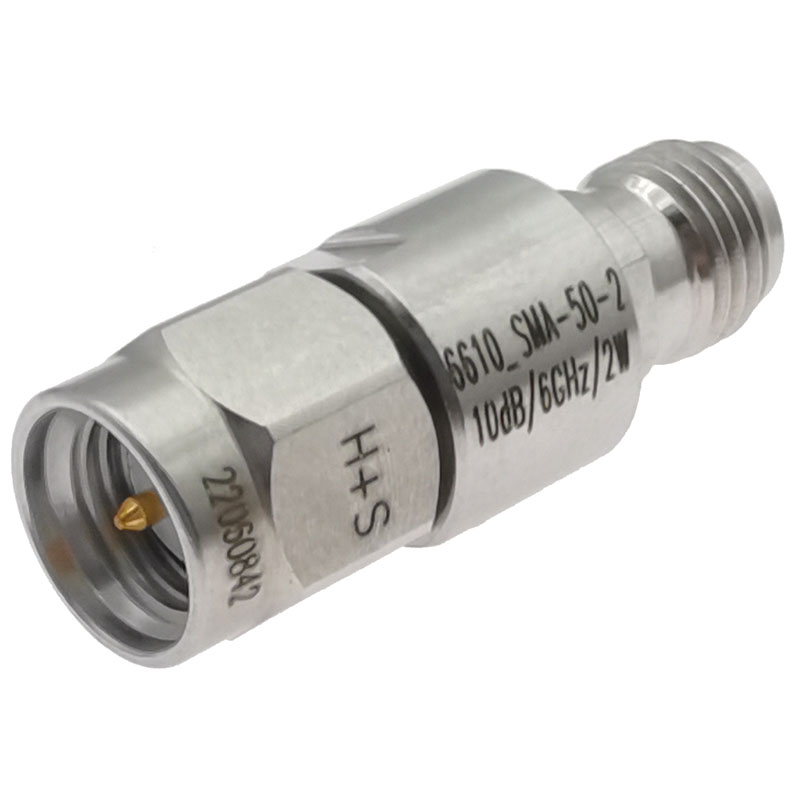 Huber+Suhner RF Attenuator Straight Coaxial Connector SMA 7dB, Operating Frequency 6GHz