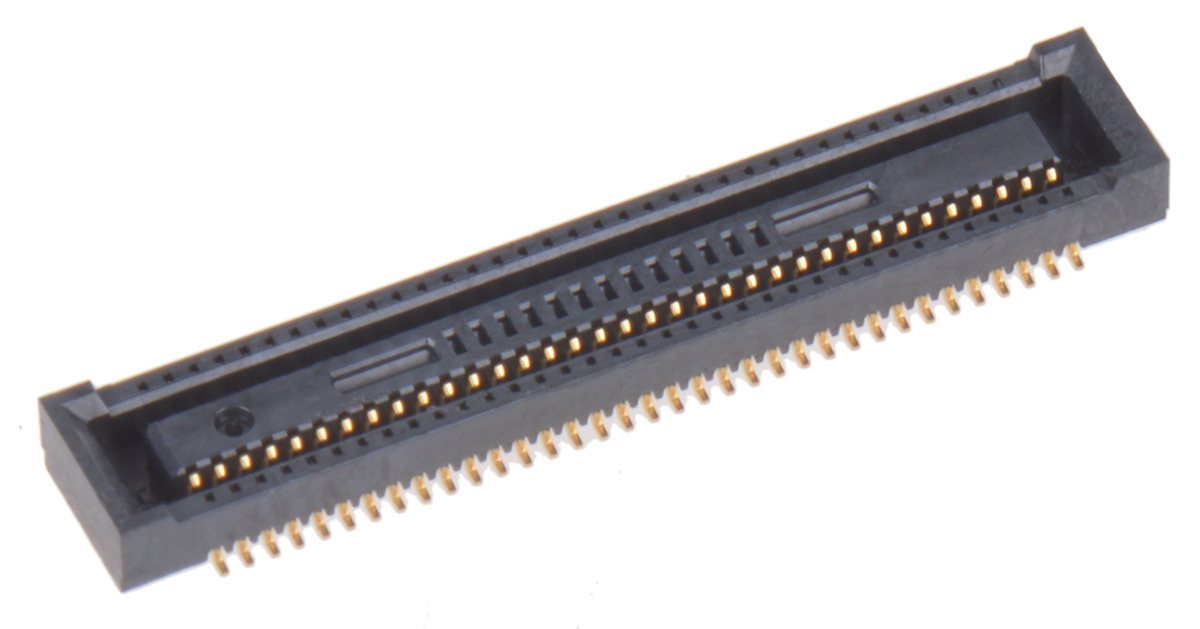 Hirose DF40 Series Straight Surface Mount PCB Socket, 70-Contact, 2-Row, 0.4mm Pitch, Solder Termination