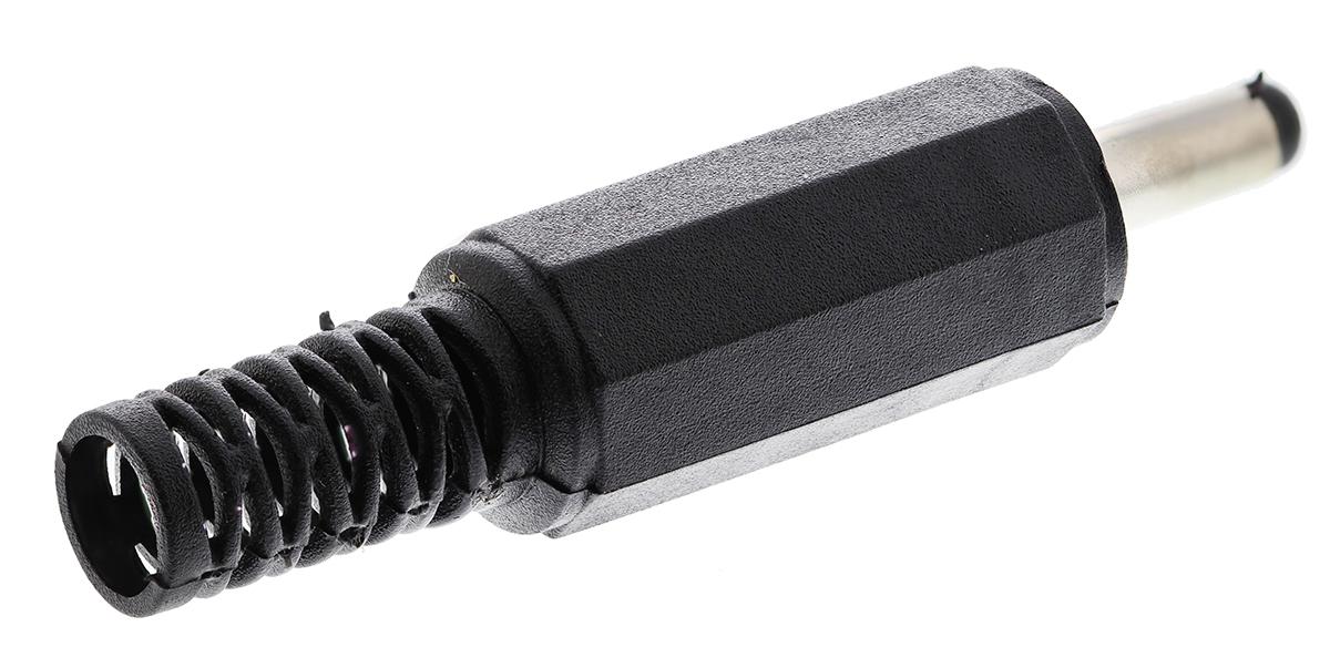 RS PRO DC Plug Rated At 1.0A, 12.0 V, Cable Mount, length 44.0mm, Nickel