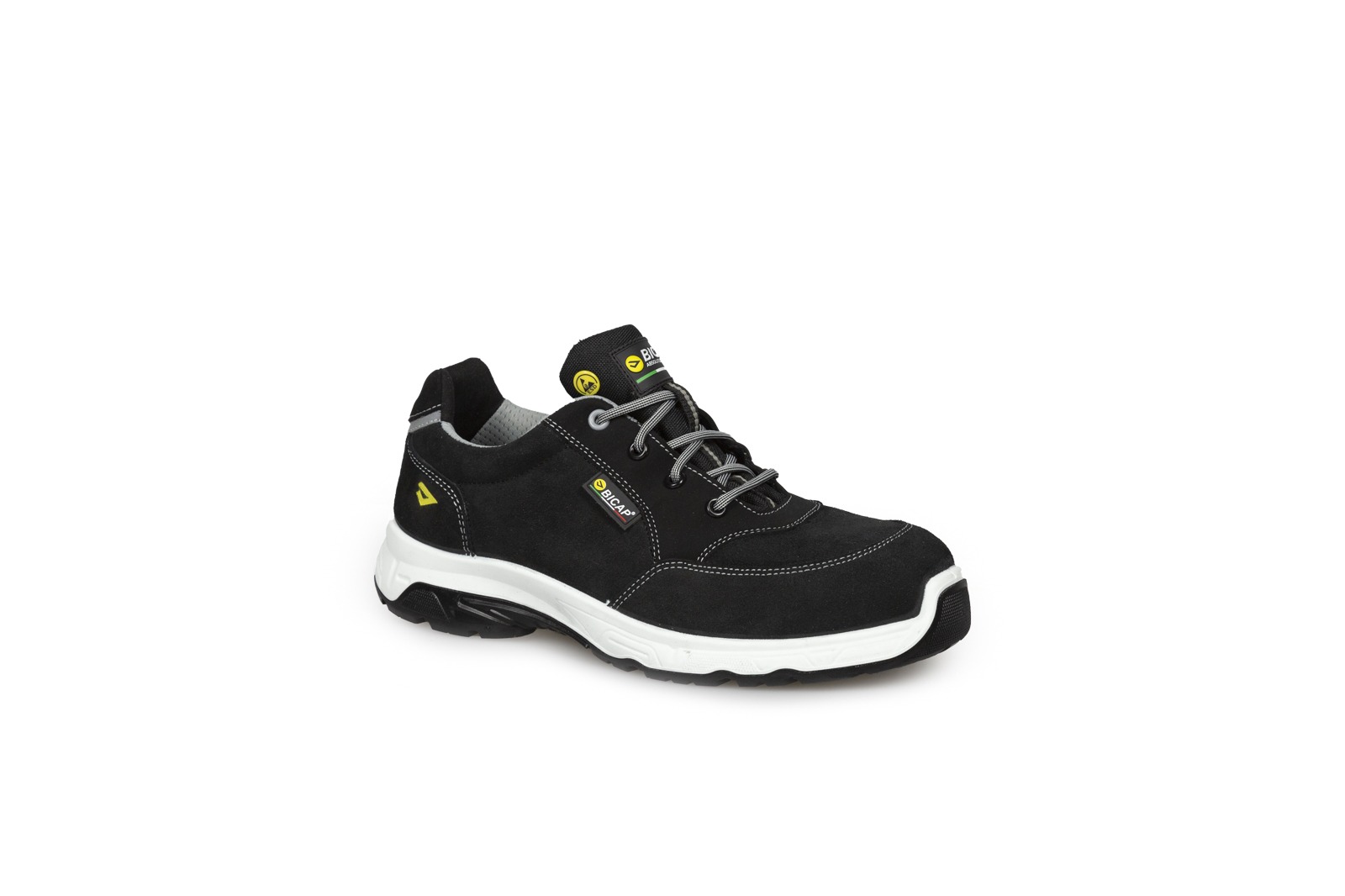 Bicap Ghost Low Unisex Black Composite Toe Capped Safety Shoes, UK 9, EU 43