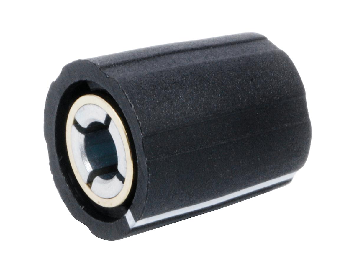 Sifam 11.5mm Black Potentiometer Knob for 4mm Shaft Splined, S111 004BK
