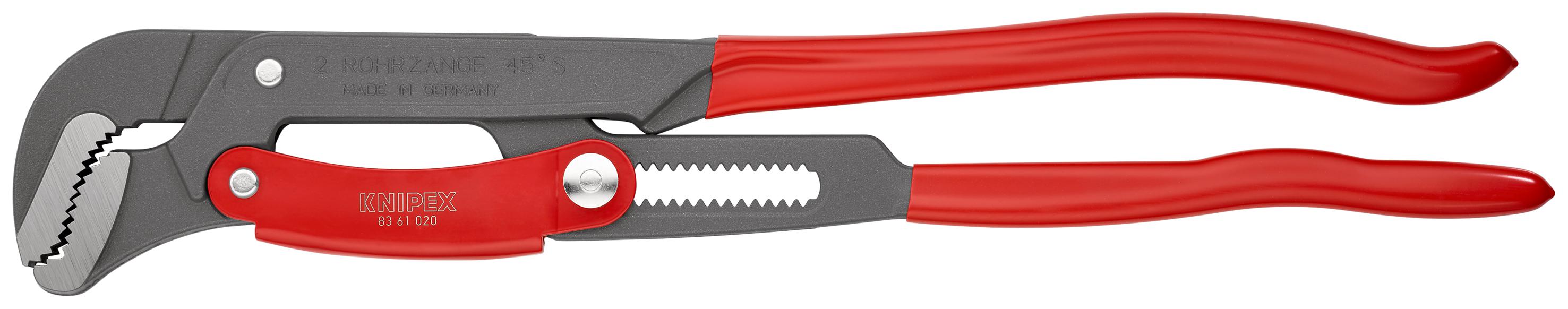 Knipex Pipe Wrench, 560 mm Overall, 70mm Jaw Capacity, Metal Handle