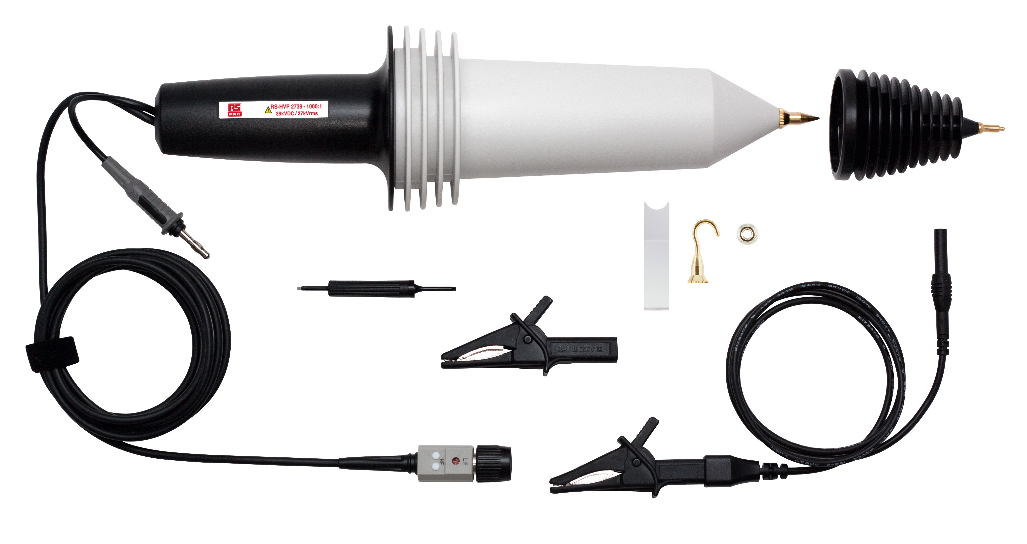 RS PRO RS-HVP 2739 Oscilloscope Probe, Voltage Type, 50MHz, 1:1000dB, BNC Connector