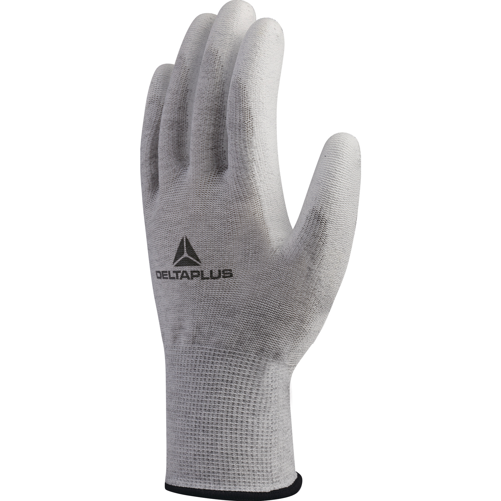 Delta Plus VE702PESD White Carbon Fibre, Polyester Work Gloves, Size 11, Polyurethane Coating