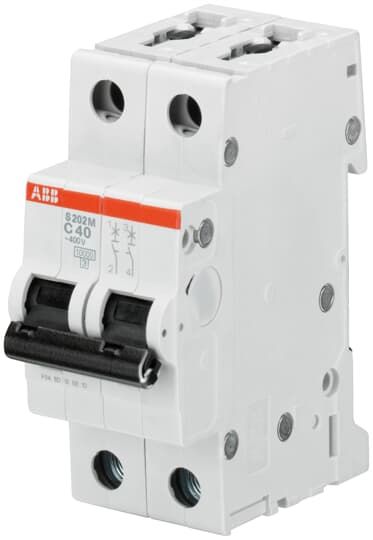 ABB System Pro M Compact S200M MCB, 2P, 4A Curve K, 400V AC, 125V DC, 15 kA Breaking Capacity