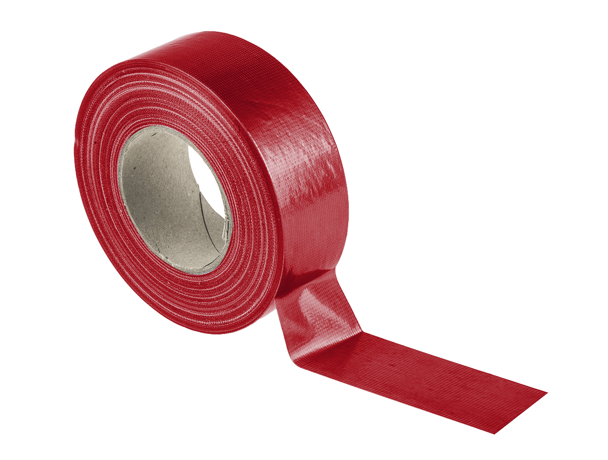 RS PRO Duct Tape, 50m x 50mm, Red, Gloss Finish
