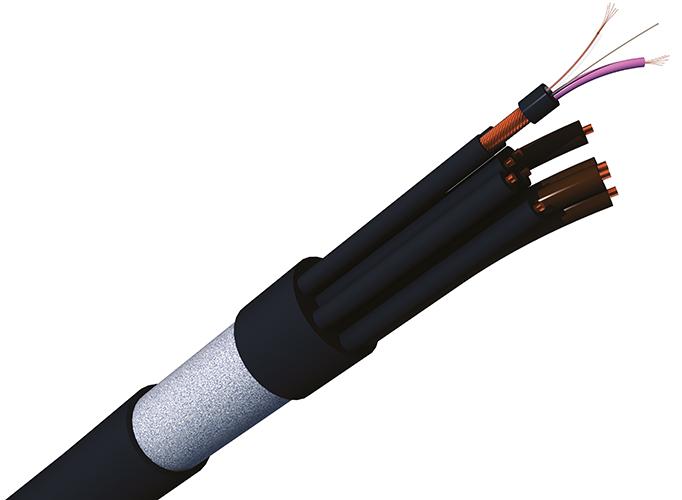 S2Ceb-Groupe CaeMPAP Series 4 Core Audio & Control Cable, 0.22 mm2 CSA Screened, 8mm od, 100m, Black
