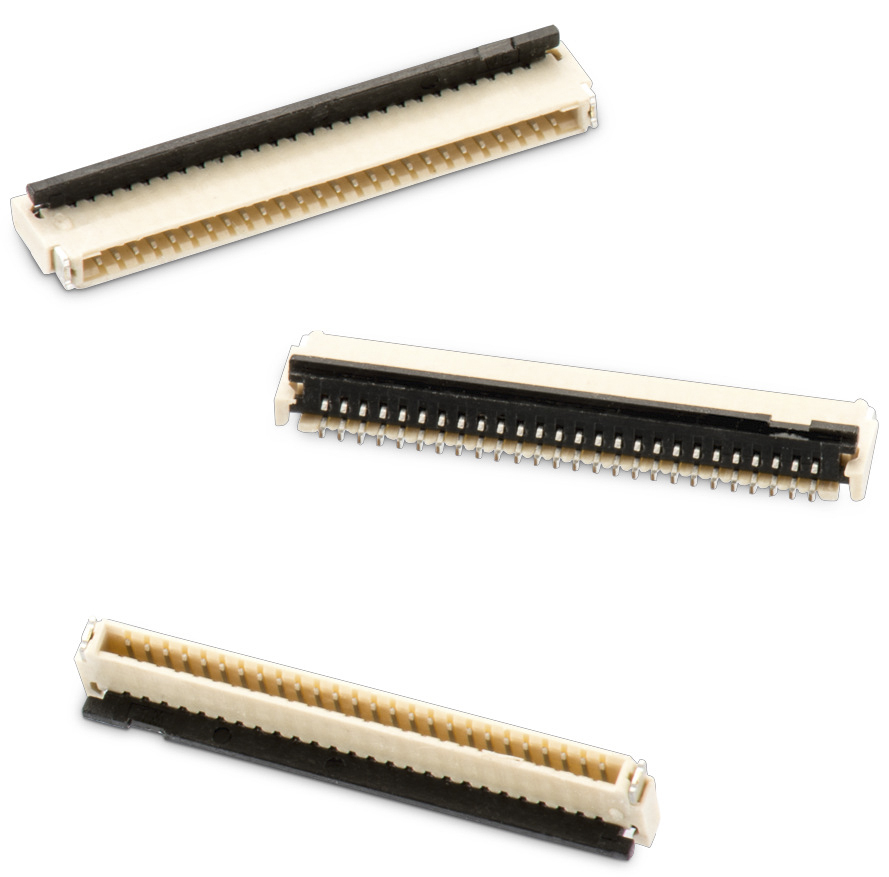 Wurth Elektronik, WR-FPC, 687 0.5mm Pitch 24 Way Horizontal Male FPC Connector, ZIF Top and Bottom contact