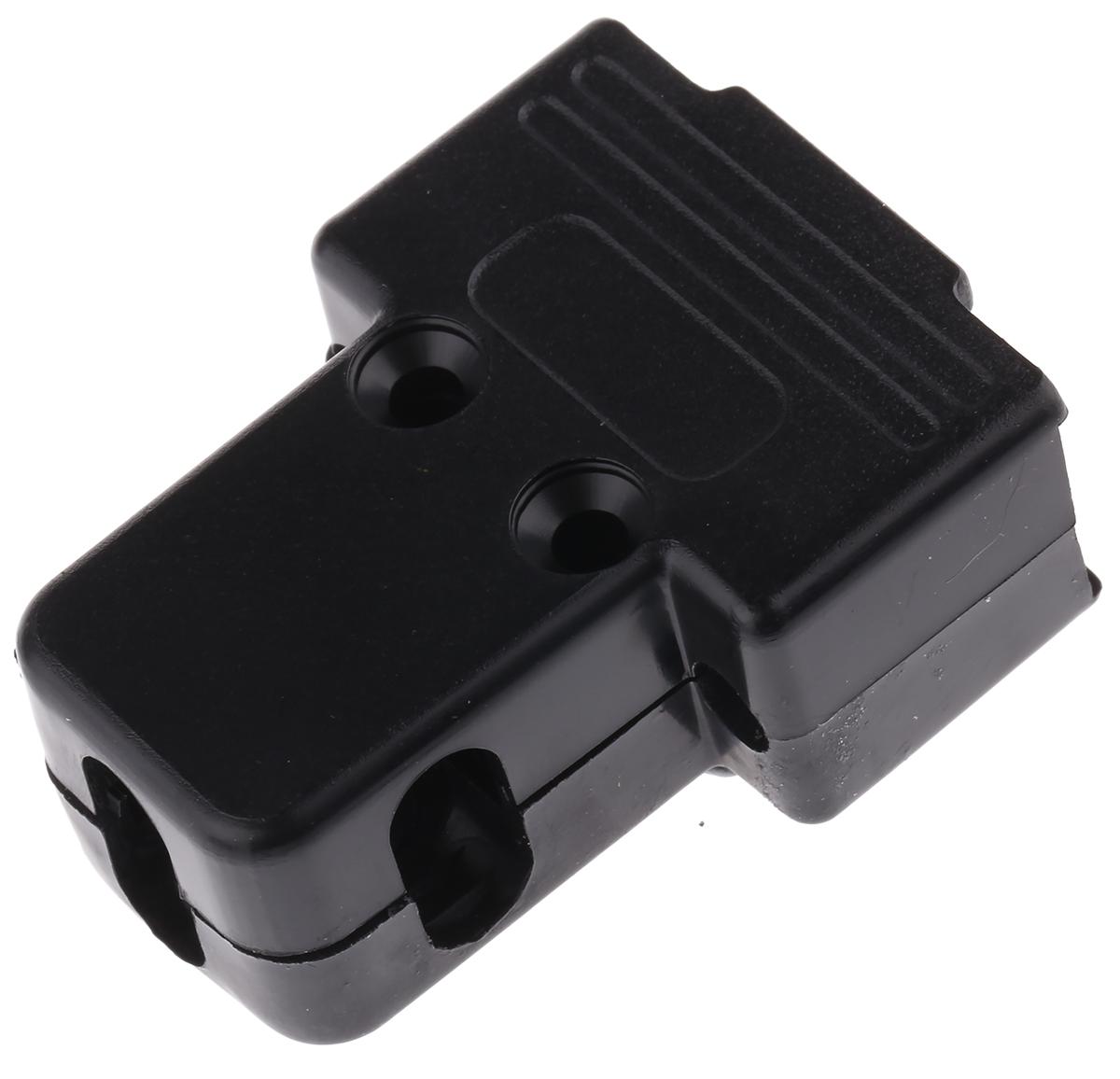 MH Connectors MHTRI-P Series ABS Angled, Straight D Sub Backshell, 9 Way, Strain Relief