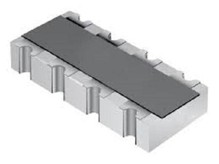 Bourns 330Ω Resistor Array, 4 Resistors, 0.25W total, 1206 (3216M), Concave