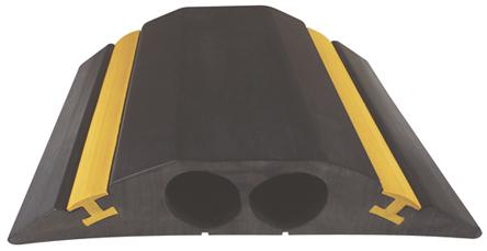 RS PRO 4.5m Black/Yellow Cable Cover in Rubber, 23mm Inside dia.