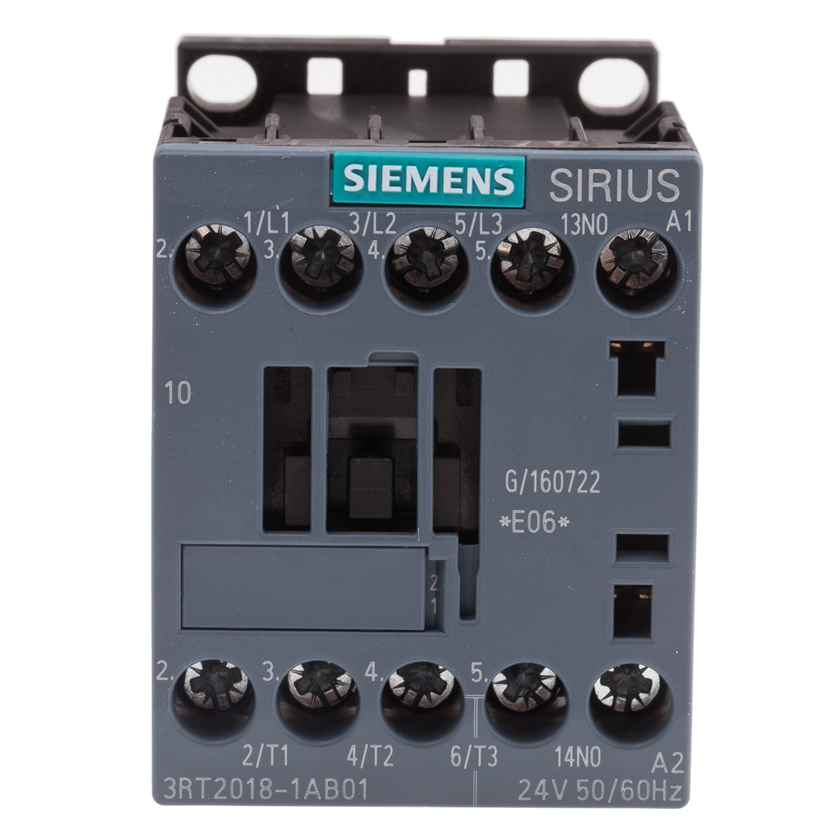 Siemens SIRIUS 3RT Size S00, 3RT2 Contactor, 24 V ac Coil, 3-Pole, 16 A, 7.5 kW, 3NO, 400 V ac