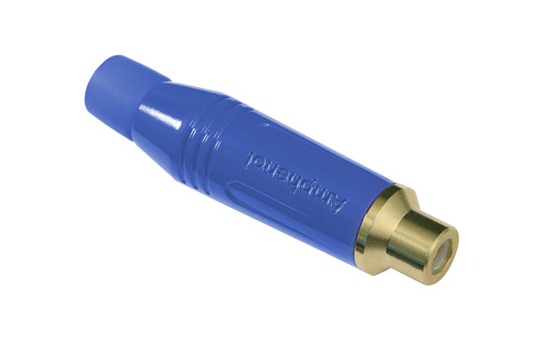 Amphenol Industrial Blue Cable Mount RCA Socket, Gold, 10A