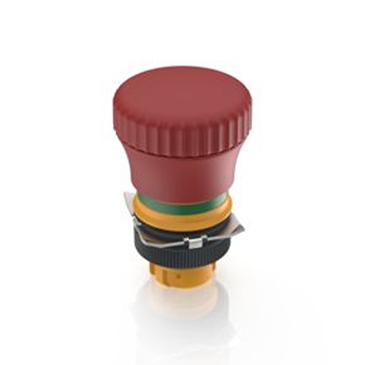 RAFI RAFIX 22 QR Series Latching Emergency Stop Push Button, PCB, 22.3mm Cutout, IP65