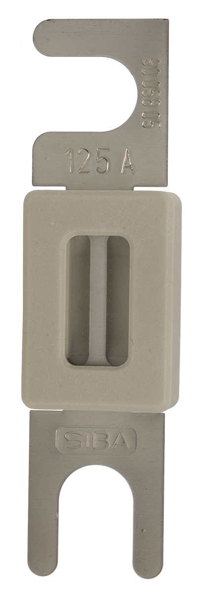 SIBA 125A White Automotive Car Fuse, 80V dc