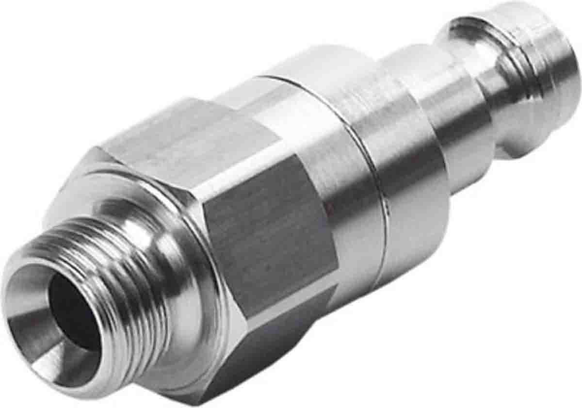 Festo Alloy Steel Male Pneumatic Quick Connect Coupling, G 1/8 Threaded