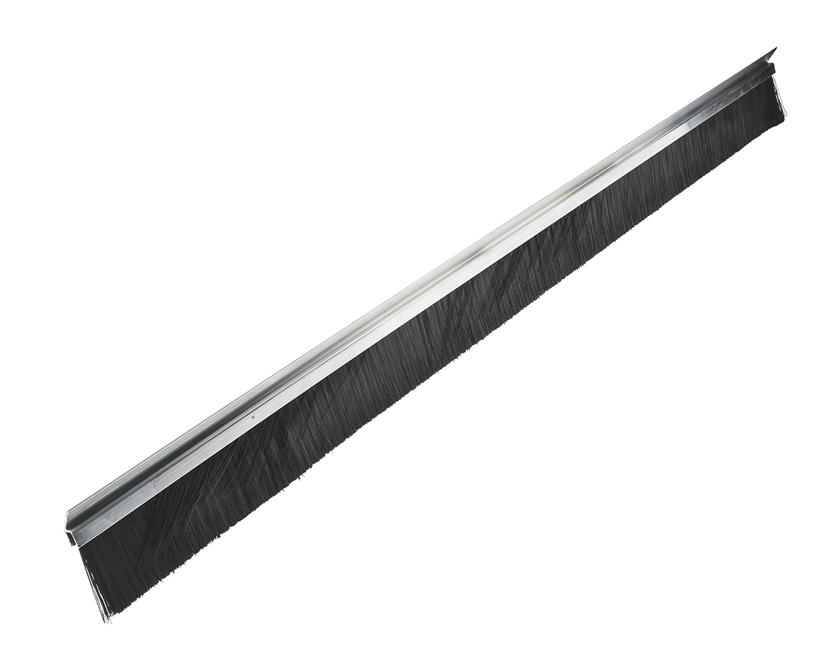 RS PRO Black Aluminium, Nylon Brush Strip, 60mm