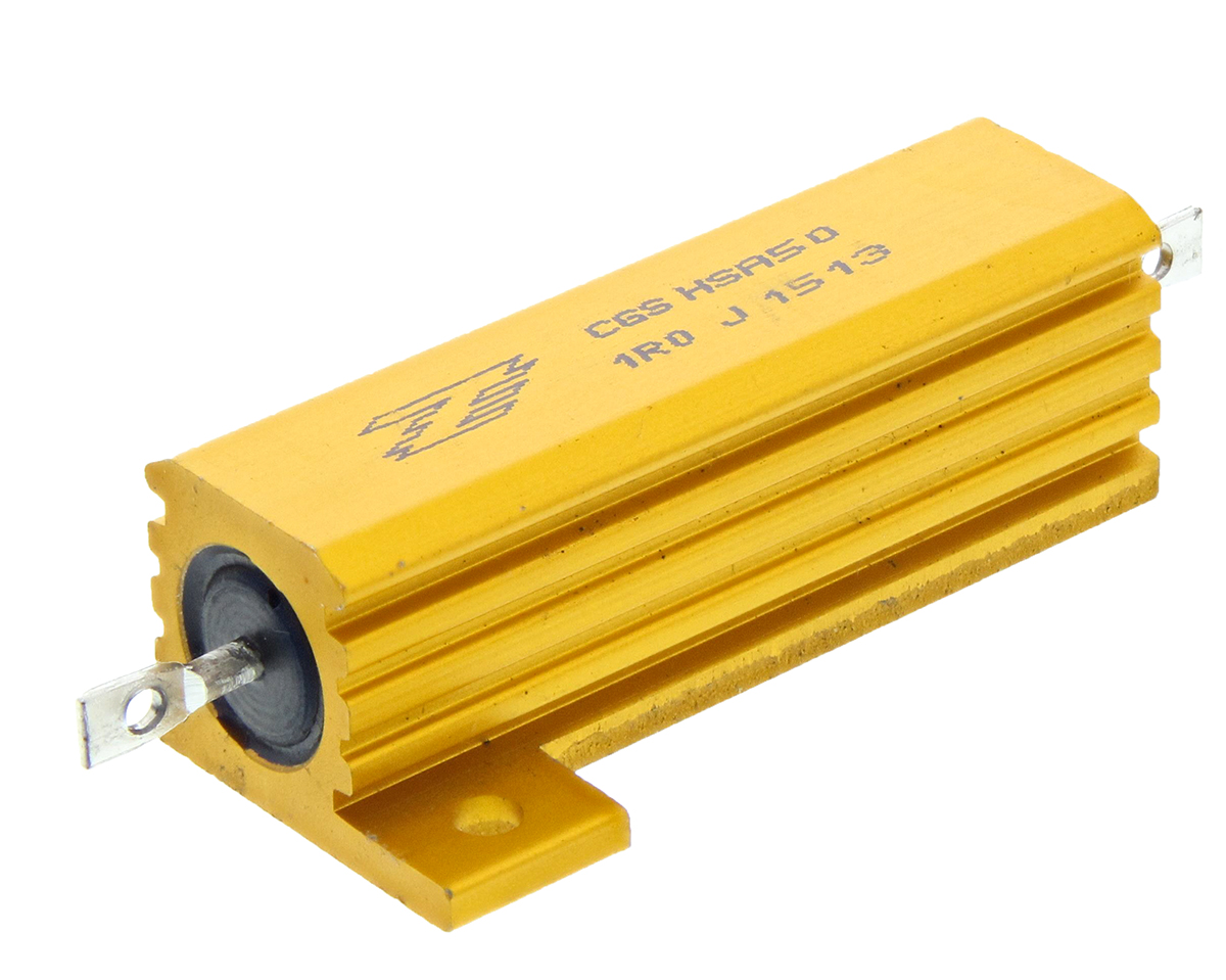 TE Connectivity, 1Ω 50W Wire Wound Chassis Mount Resistor HSA501R0J ±5%