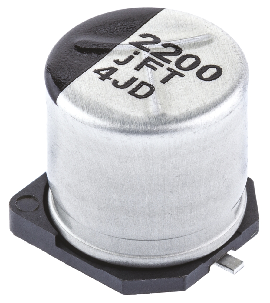 Panasonic 2200μF Aluminium Electrolytic Capacitor 6.3V dc, Surface Mount - EEEFT0J222AP