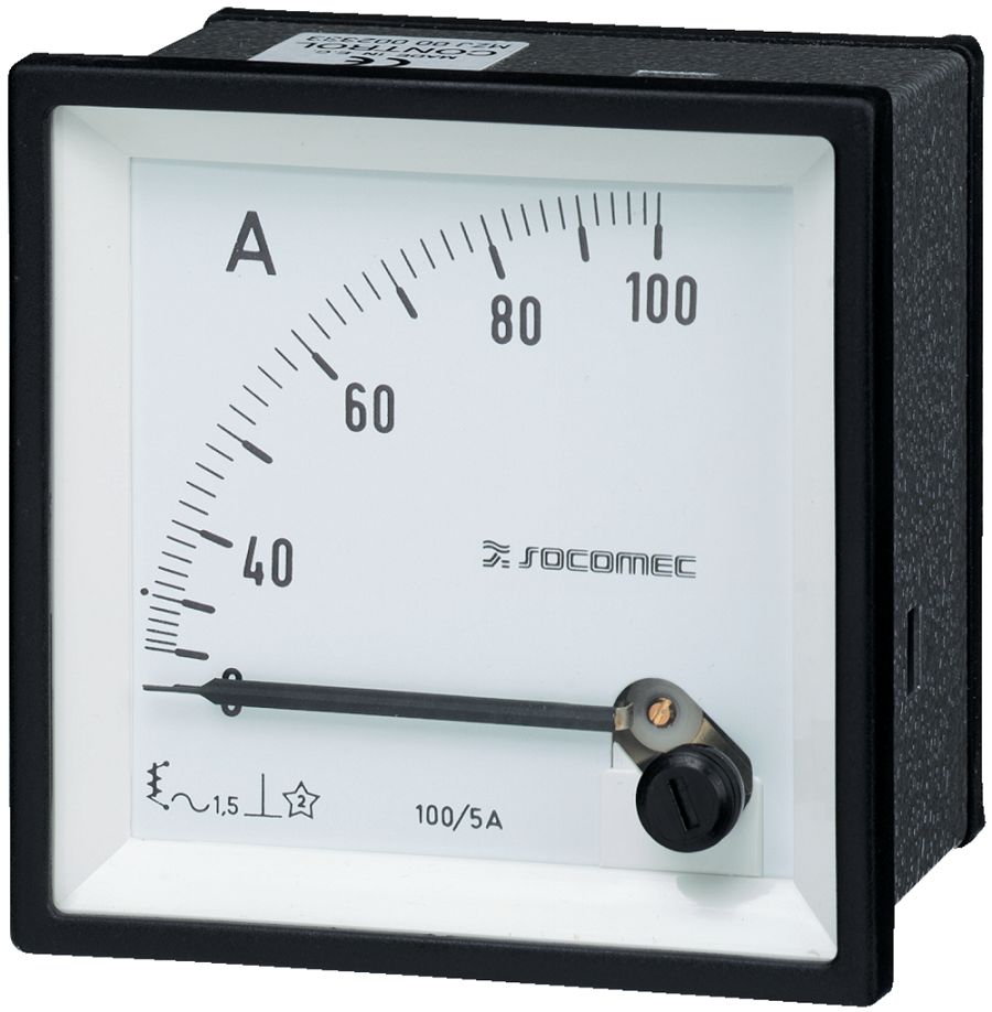 Socomec 192A Analogue Panel Ammeter 300A AC, 72mm x 72mm