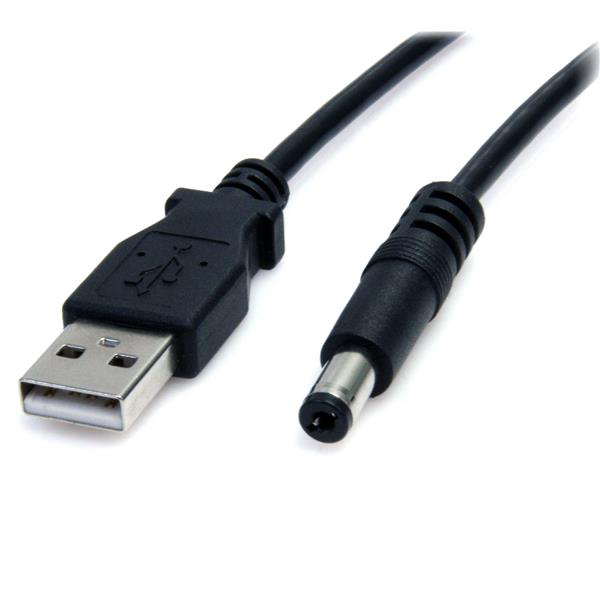 StarTech.com USB 2.0, Male USB A to Male Barrel Power Connector, 480Mbps, 2m