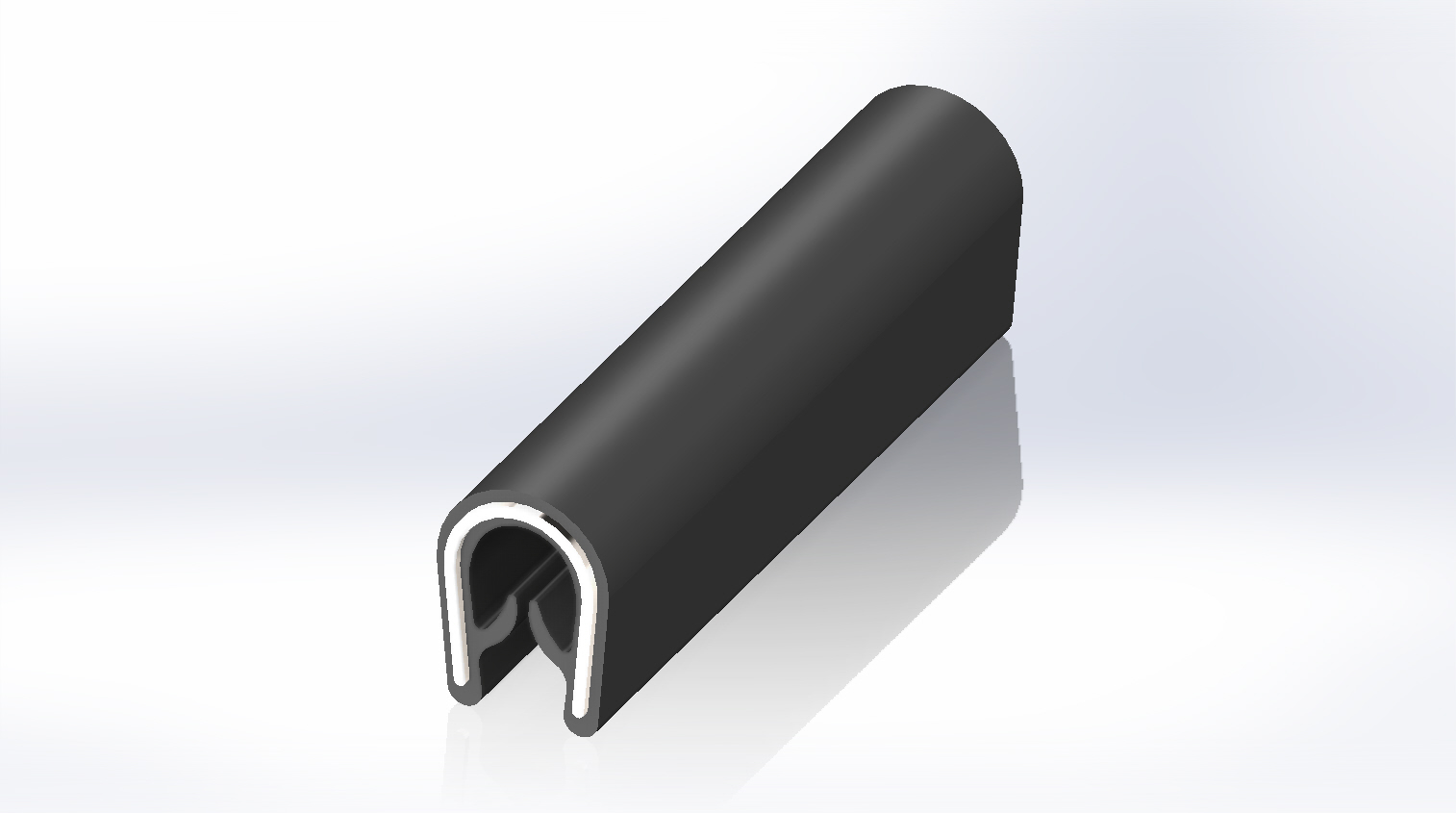 RS PRO Black EPDM Edge Protection, 20m