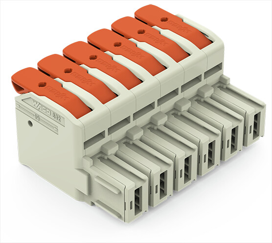 Wago 10.16mm Pitch 6 Way Pluggable Terminal Block, Plug