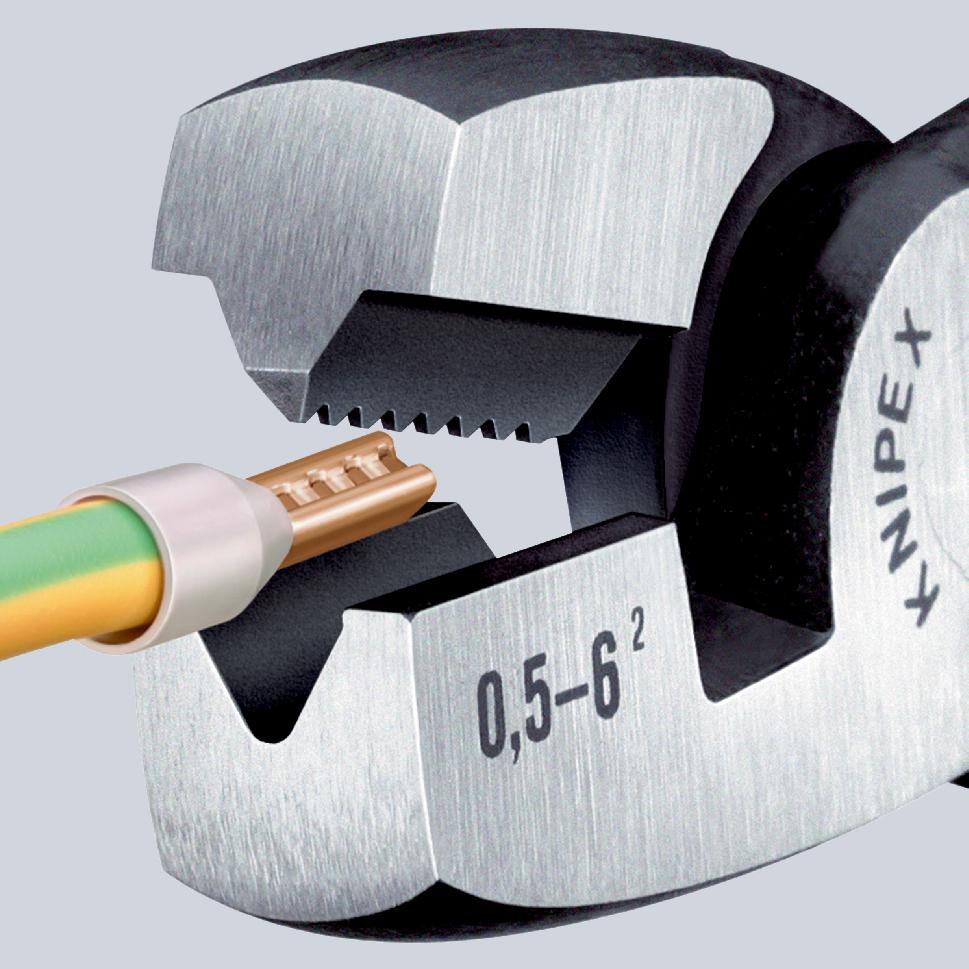 Knipex Hand Crimp Tool for Wire Ferrules, 0.5 → 6mm² Wire
