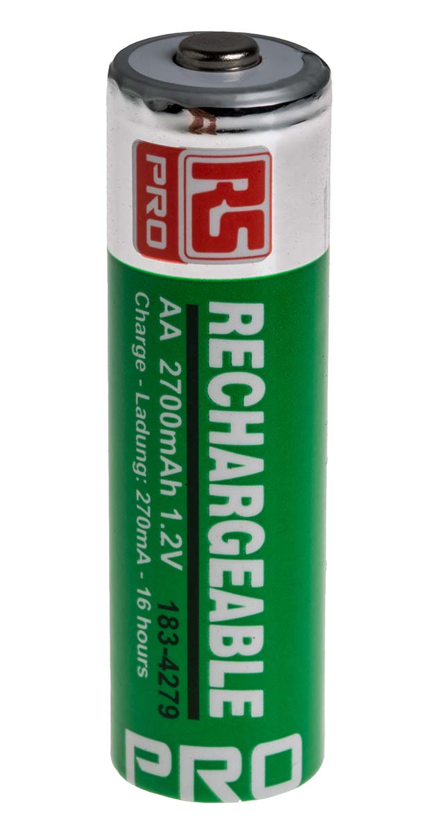 RS PRO AA NiMH Rechargeable AA Batteries, 2.7Ah, 1.2V - Pack of 4