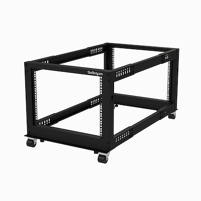 StarTech.com Black 8U Steel Server Rack , with 4-Post Frame